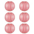thumbnail image 2 of Fantasook 6PCS Striped Paper Hangings For Party Decorations And Festival Celebration Easy Assembly And Reusable, 2 of 4