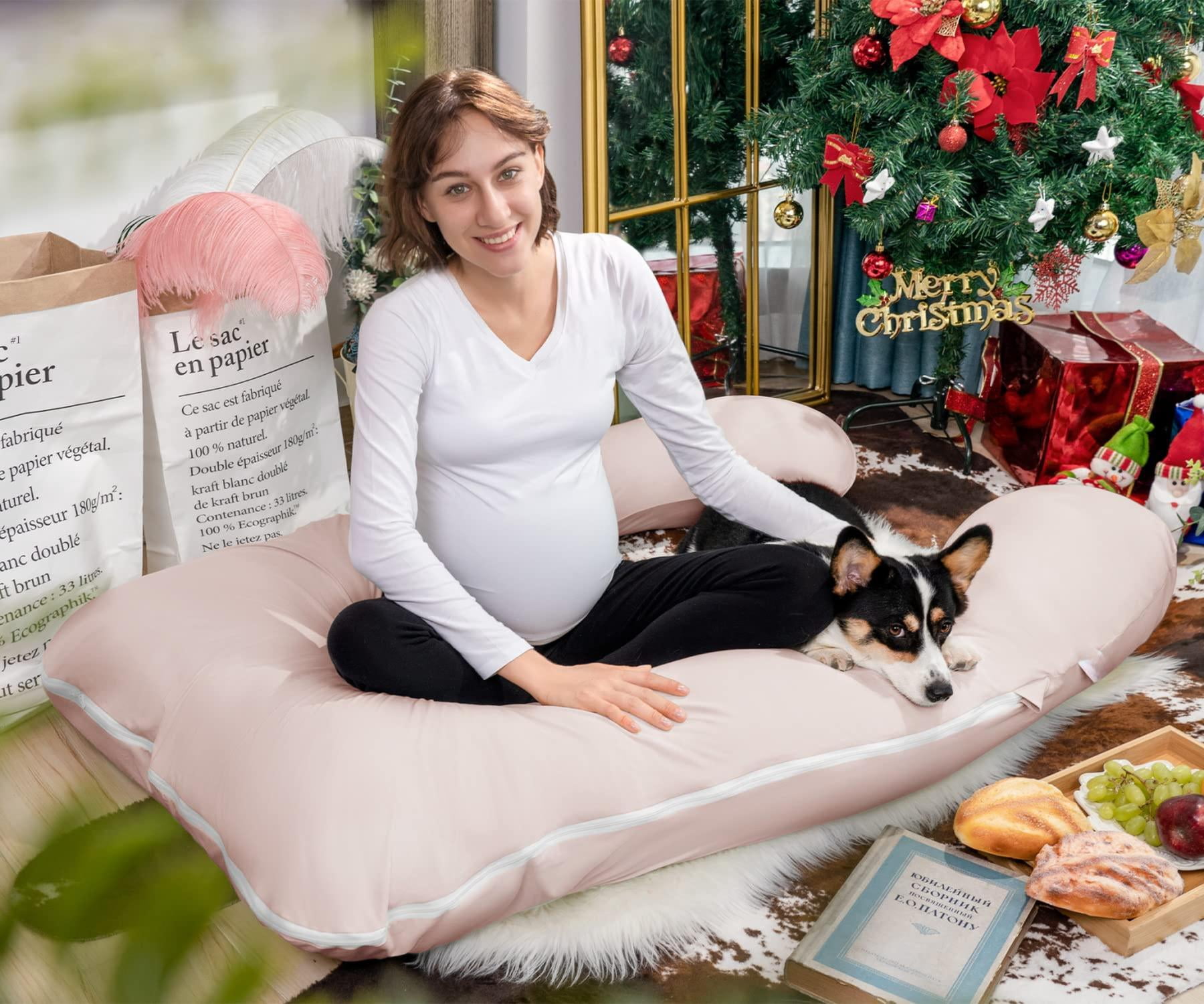 Pillows For Sleeping  Maternity Body Pillow Woman U Shaped With Jersey Cover