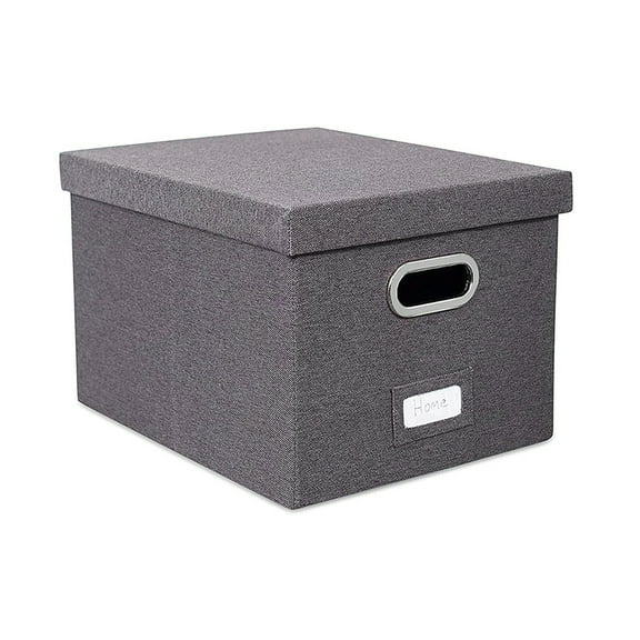 Enova Home Large Collapsible Storage Bins with Cover (Dark Grey）