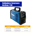 thumbnail image 2 of Kit Soldadora INFRA Arctron 130 Incluye Careta Econoline Black Lacquer M1914A sombra DIN 4 / 9-13 y Guante INFRA rojo de carnaza gruesa, resistente y flexible, 2 of 6