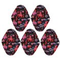 thumbnail image 2 of 5Pcs Washable Sanitary Napkins Strong Absorption Waterproof Outer Layer Comfortable Cloth Reusable Menstrual Pad 18 X 25cm T02, 2 of 4