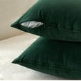 thumbnail image 3 of Pack of 2 Decorative Velvet Throw Pillow Cover Soft Army Green Pillow Cover Solid Square Cushion Case for Sofa Bedroom Car 18x18 Inch, 3 of 5