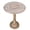 White Wash, variant on Hand-Carved Wooden End Table with Burnt Finish, 18 x 22 inch Side Table for Living Room & Bedroom Nightstand