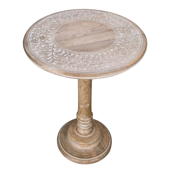 End Tables for Living Room, Wooden End Table, Small Side Table, Nightstand, Bedside Table, Entry Table for Magazines, Books & Plants – 18x22 White Wash