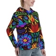 thumbnail image 2 of Yiaed Colorful Floral Print Womens Casual Hoodies Crew Neck Long Sleeve Sweatshirts With Pocket Pullover Tops Women's Hooded Sweatshirt-Medium, 2 of 5
