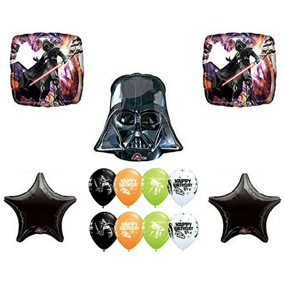 1 X STAR WARS DARTH VADER BIRTHDAY PARTY Balloons Decorations Supplies Kit