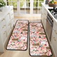 thumbnail image 4 of Kitchen Rugs Sets Of 2,Poodle Dog and Flower Floral Anti Fatigue Kitchen Mat Rugs Non Slip Washable,Decorative Kitchen Floor Mats for Kitchen,Sink,Laundry,17"x47"+17"x47", 4 of 5