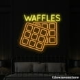 thumbnail image 2 of Glowneon Open Waffles Neon Sign, Waffles Cake Led Sign, Bakery Shop Sign, Waffles Shop Decor, 2 of 5