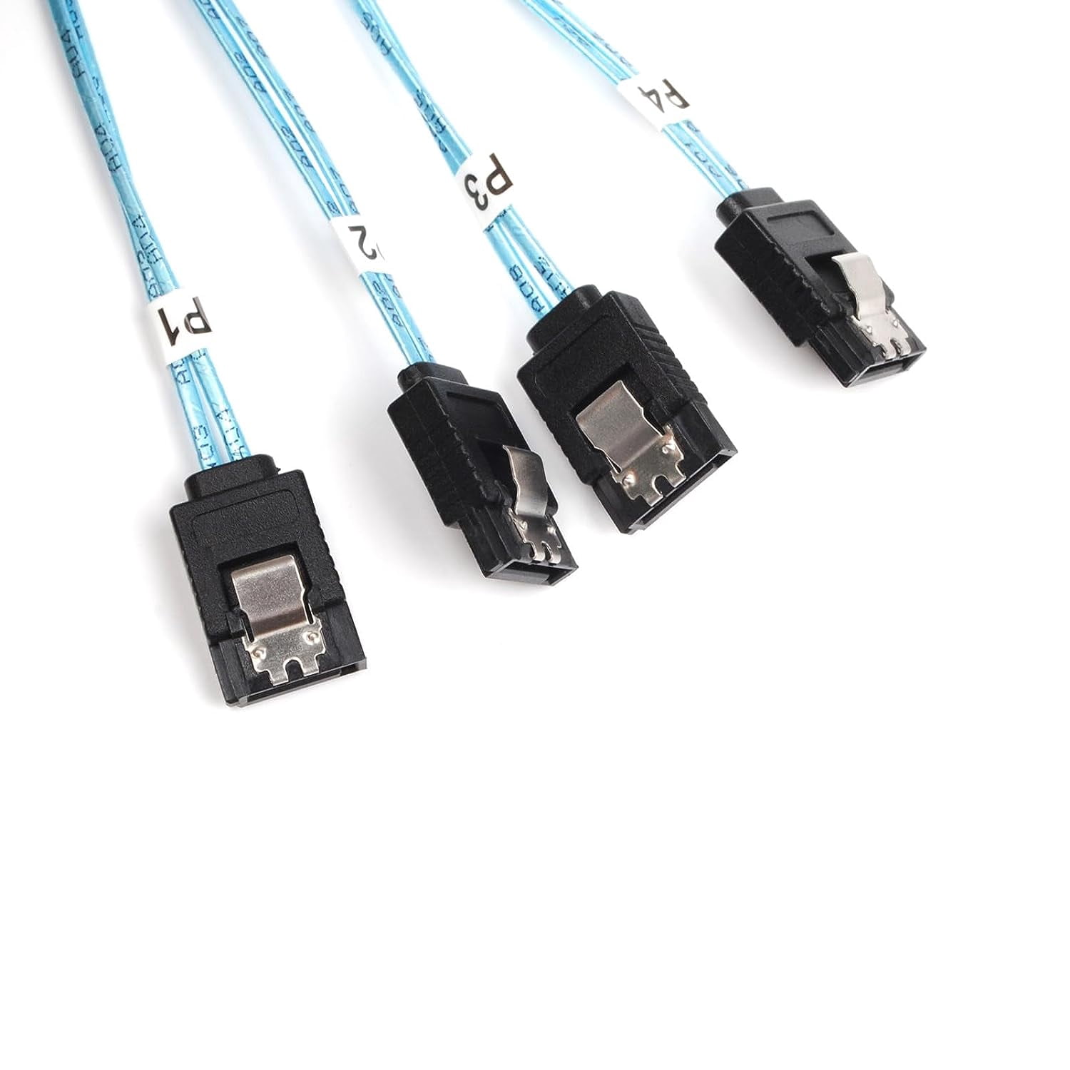 HRTGFD-Mini SAS to SATA Cable 36pin (SFF-8087) Male to 4X SATA 7pin Female Fan-Out Cable, 1Meter/ 3.3feet