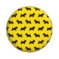 thumbnail image 3 of Rv Spare Tire Cover 16 inch - Cute black Dog yellow Tire Covers for Trailers, Adjustable Camper Spare Tire Cover, 3 of 7