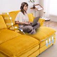 thumbnail image 6 of Oversized Chaise Lounge Chair Indoor, 82.7" Comfy Thicked Upholstered Recliner Corduroy Couch with Ottoman, Oversized Loveseat Sleeper Sofa Couch Cloud Chair for Living Room, Bedroom, 6 of 8