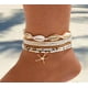 thumbnail image 3 of Tobilleras para mujer Tobillera apilable colorida Tobillera boho con conchas y cuentas Tobilleras hawaianas de verano para surfistas para mujer, 3 of 7