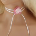 thumbnail image 2 of Unique Bargains 1 Pc Choker Necklace Delicate Flowers Bandages Wrap Around Wrist Bracelet Pink, 2 of 6