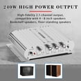 thumbnail image 2 of VIPQV 2.1 Channel Bluetooth 5.0 HiFi Stereo Power Amplifier, Mini Digital Audio Amplifier with Bass & Treble Control, LED Display, Supports 2 Speakers and Subwoofer for Home Audio & Car Audio, 2 of 7