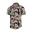 thumbnail image 2 of INSPIRE CHIC Men's Floral Print Short Sleeve Point Collar Hawaiian Shirt, 2 of 8