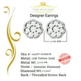 thumbnail image 5 of King of Bling's 10K Real Yellow Gold with 0.50CT Real Diamonds Men's/Women's stud Floral Earring, 5 of 12