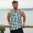 thumbnail image 6 of Fotbe Colorful Easter eggs Pattern Men's Quick Dry Workout Tank Top Gym Muscle Tee Fitness Bodybuilding Sleeveless T Shirt Breathable Workout Shirt-4X-Large, 6 of 7
