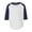 White/ Navy, variant on Augusta Sportswear Baby Boy's Toddler Three-Quarter Sleeve Baseball Jersey, Style 422