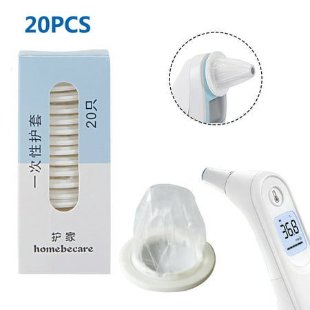 

huoge 20PCS Electronic Thermometer Earmuffs Soft Plastic Disposable Transparent Earmuffs for Ears Protection