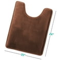 thumbnail image 6 of Nestl Contour Absorbent Memory Foam Bath Mat Set Bathroom Rug, Brown, 24"x20", 6 of 7