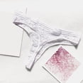 thumbnail image 2 of Intimates Hot Panties For Women Lace Through Hollow Out Cotton Low Waist Lace Thong, 2 of 3