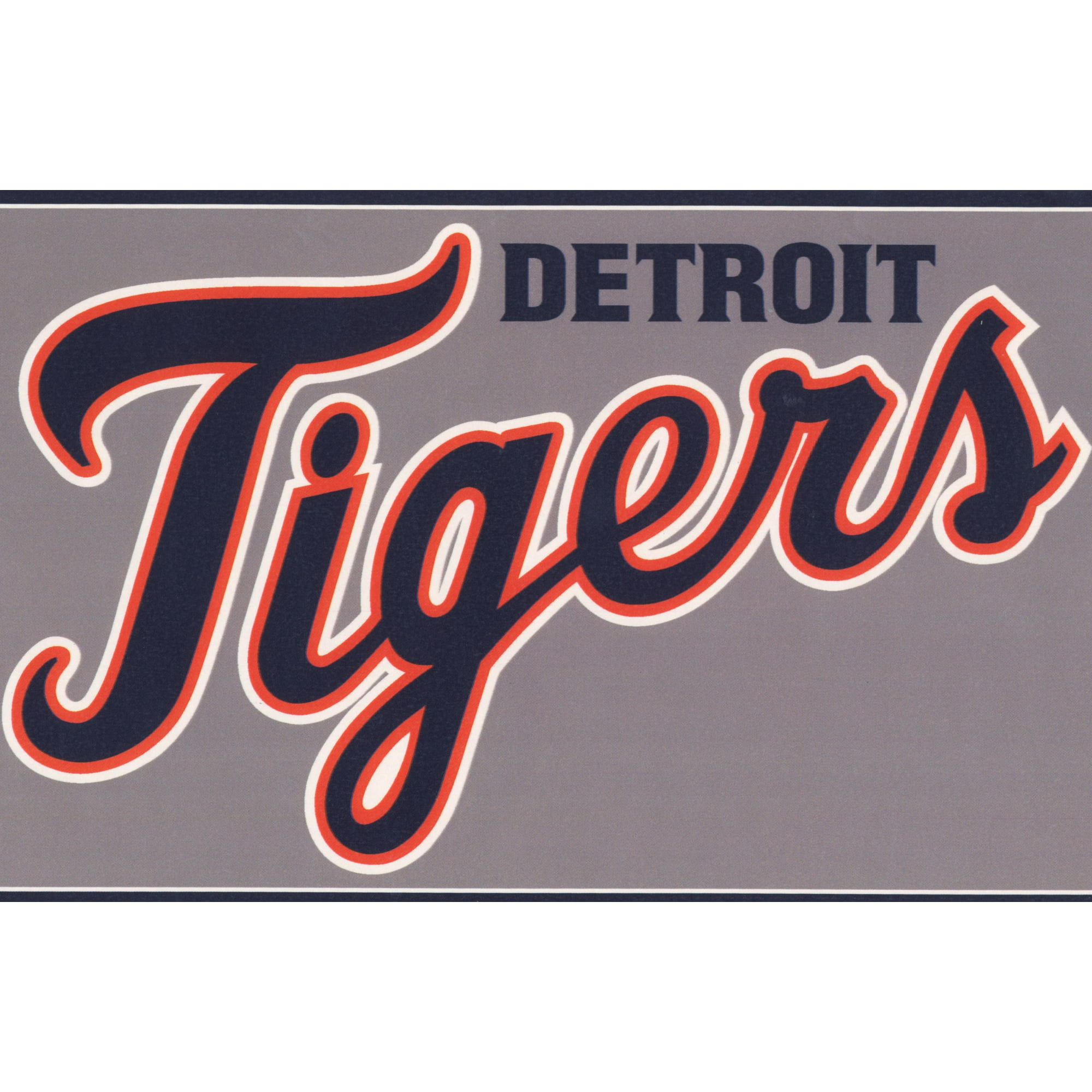Detroit Tigers MLB Baseball Team Fan Sports Wallpaper Border