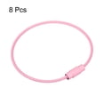 thumbnail image 3 of Uxcell 8Pack Cable Key Rings, 6-inch(155mm) Wire Keychain Twist Loops, Light Pink, 3 of 7
