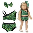 thumbnail image 1 of Ensemble de Maillot de Bain pour Poupée Mini Imprimé Léopard Tenue de Poupée avec Bandeau, 1 of 10