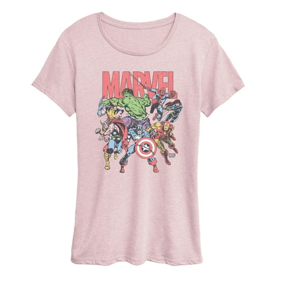 Marvel - Marvel Group Faded - Women's Short Sleeve Graphic T-Shirt