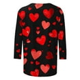 thumbnail image 5 of Jsaierl Women's Valentines Day Shirts Plus Size Love Heart Graphic Tees Cotton 3/4 Sleeve Blouse Round Neck Tunic T-shirt Tops Valentines Day Gifts, 5 of 6