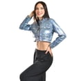 thumbnail image 2 of Chamarra denim acabado holografico /Juvenil, 048 (Azul medio) azul G, 2 of 8