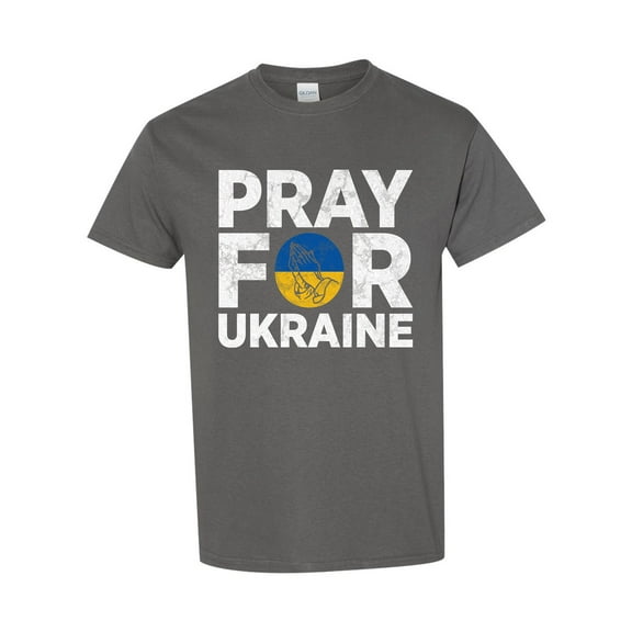 Pray For Ukraine Ukrainian Pride DT Adult T-Shirt Tee