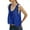 Dark blue, variant on yunLCZ Square Neck Tank Top Women Sleeveless Lace Tank Tops Vacation Front Tie Mesh Chiffon Tops Summer Sleeveless Tops
