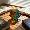 thumbnail image 6 of WKSCLPAI Rainbow D20 Dice Mug, Polyhedral Dice Glass Coffee Cup, Translucent Game Mug with Handle for RPG Lovers, Creative Novelty Cups, Gift for Fantasy Lover, 6 of 7