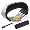 thumbnail image 1 of Stainless Steel Garlic Press - Garlic Press Set - Garlic Chopper - Garlic Crusher - Garlic Mincer - With Free Silicone Garlic Peeler and Cleaning Brus, 1 of 5