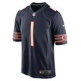 thumbnail image 2 of Men's Nike Justin Fields Navy Chicago Bears Player Game Jersey, 2 of 4