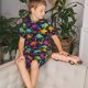 thumbnail image 4 of Fotbe Colorful Dinosaur Pijama Estampada de 2 Piezas para Niños – Ropa de Dormir de Manga Corta Cómoda para Niños y Niñas, Camiseta y Shorts de Algodón-Large, 4 of 6