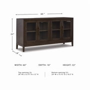 تصميم التوقيع بواسطة Ashley Burkhaus Modern Wood Dining Server باللون البني الداكن
