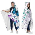 thumbnail image 2 of Wearable Blanket,Purple Leaf Butterfly Pattern Hooded Wearable Flannel Blanket for Adults & Teens,Winter Poncho Shawl Wrap Cape Cozy Anti-Pill,50"x60", 2 of 5