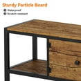 thumbnail image 5 of TROPOW Tv Stands for Living Room,58" Large TV Console Table with 2 Closed Storage Spaces and Open Compartments, Wooden Entertainment Center with Adjustable Feet for Living Room, Bedroom, Brown, 5 of 10
