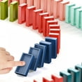 thumbnail image 2 of Pluokvzr Domino Train Set Parent-children Interactive Tracking Set Automatic Domino Brick Laying Train Toy, 2 of 11