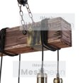 thumbnail image 5 of iMeshbean 6-Light Rustic Chandelier Farmhouse Wood Beam Hanging Industrial Pendant Lighting Vintage Ceiling Light Fixture 6 Heads for Dining Table Kitchen Island Bar Coffee Billiard Pool Table, 5 of 8