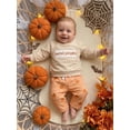 thumbnail image 6 of Lairauiy Baby Toddler Boy 2Pcs Fall Outfit Long Sleeve Sweatshirt + Pumpkin Embroidery Pants Set Warm Clothes, 6 of 9