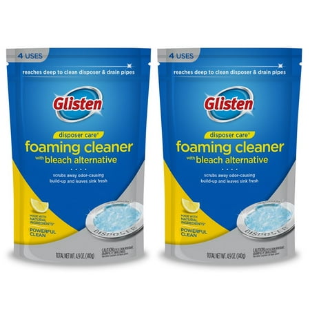 (2 Pack) Glisten Disposer Care Cleaner, Lemon Scent, 4 uses