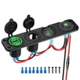 thumbnail image 1 of QC3.0 Dual USB Fast Car Charger Panel+12V Cigarette Lighter O2K2, 1 of 8