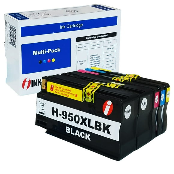 INK4WORK 5 Pack Compatible Ink Replacement for HP 950XL 951XL Ink Cartridge for use with OfficeJet 251dw, 276dw, 8100, 8600, 8610, 8615, 8620, 8625, 8630 Printer
