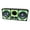 Black, variant on Deejay LED Loaded Box w/ 2 8 Woofers, 1 Horn & 2 Bullet Tweeters - Green