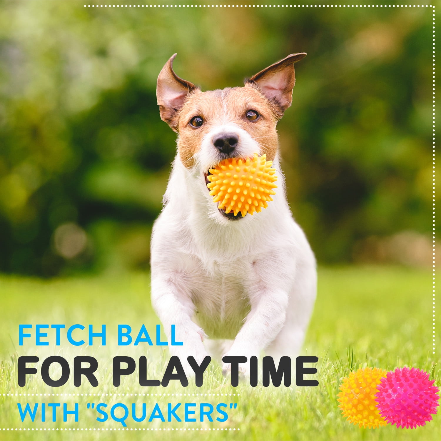 Squeaky Balls For Dogs Patriotic Red White & Blue Rope Toy For Big Dogs