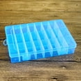 thumbnail image 4 of Detachable 24 Compartment Plastic Storage Box Container Jewelry Tool Case Pink Hard Plastic, 4 of 7