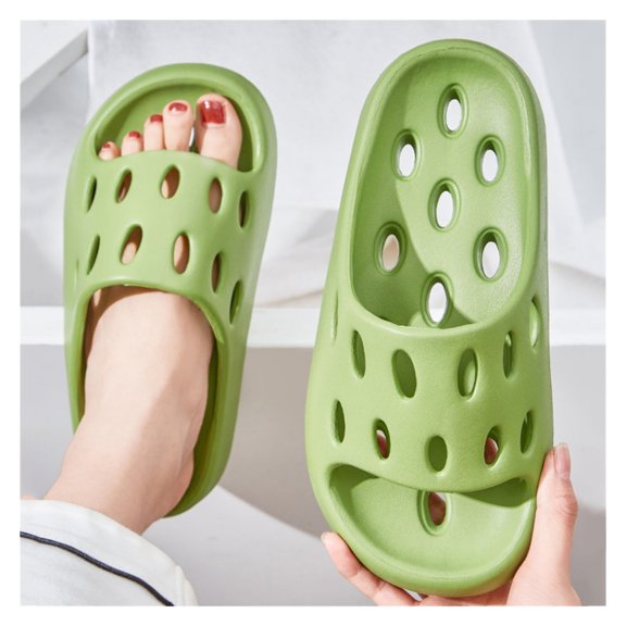 Lady Shower Shoes with Holes Quick Drying Non-Slip Women Shower Sandals Slippers EVA Lightweight Open Toe Bathroom Slides for Pool College Dorm House Gym